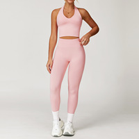 Nouveauté 2024 Ensemble de 2 pièces pour femme, yoga, gym, fitness, entraînement, bonne qualité, vêtements de sport athlétiques, course à pied, yoga, séchage rapide, élastique.
