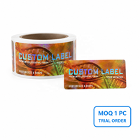 Étiquettes personnalisées pour flacons de 10 ml, résistantes à l'huile et à l'eau, en BOPP/PET, avec logo imprimé, hologramme découpé, pour médicaments et pilules