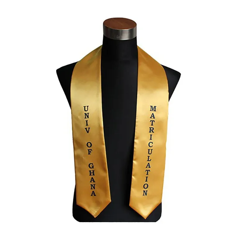 Wholesale custom logo 51" 60" long graduation stole graduation sashes with imprinting text