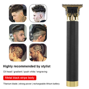 Cortadora de Pelo Retro T9, Cuchilla de Acero Inoxidable, Longitud Ajustable, Inalámbrica, Recortadora de Pelo Eléctrica, Cuerpo de Aleación de Aluminio, USB - Product Image 5