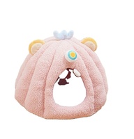 Nouveau Lit pour Chat en Peluche Chaud en Forme de Monstre d'Halloween, Nid de Sommeil Universel Lavable pour Quatre Saisons, Idéal pour Petits et Moyens Animaux