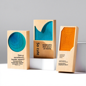 Nuevo Trofeo Conmemorativo de Alta Gama 2026, Elegante Medalla de Honor Creativa, Trofeo de Campeón Personalizado en Madera de Haya con Diseño Gratuito - Product Image 2