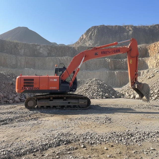 High-quality Hitachi ZX200-5G 20Ton Crawler Excavator 125KW Engine Durable Construction Hydraulic Pump Gearbox 0.91m Bucket