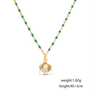 หยดกาวออกแบบเครื่องประดับผู้หญิงมุกเทียม925เงินสเตอร์ลิงสร้อยคอมีเสน่ห์ - Product Image 6