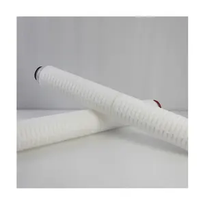 Cartucho de filtro plegado plisado PVDF de 10 pulgadas, Grado Alimenticio hidrofílico, soluciones Wuhu Anhui, 0,01 micras, oftálmica estéril