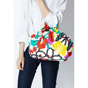 Japanese Furoshiki tote shopping reusable cotton bag for wholesale