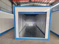 Unités de stockage portables, conteneur d'expédition en kit, préfabriqué, pliable, mobile, empilable, avec portes à enroulement