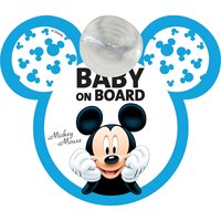 Autocollant en vinyle à ventouse, dessin animé, signe de sécurité pour bébé, Disney Mickey Mouse