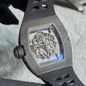 Reloj de Pulsera para Hombre, Estilo Real Élite, Caja de Oro Rosa, con Diamantes, Esqueletizado, Mecánico Automático, Resistente al Agua, Luminoso, a la Moda - Product Image 4