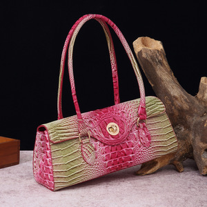 2024 nouveau sac à main de vente chaude sous les bras, sac pour femme bâton français, motif crocodile Brahman - Product Image 3