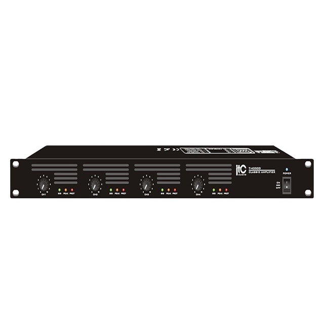 T-4120D PA System 4 Channel Class D Power Amplifier with High Efficient
