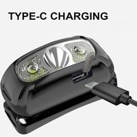 Lampe Frontale Extérieure Rechargeable à Longue Autonomie, USB, Étanche pour Pêche, Chasse et Divers Usages
