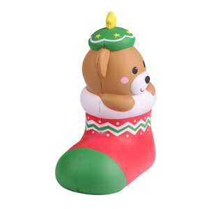 Christmas Bear In Stocking PU Slow <b>Rebound</b> Toy Indoor Decoration - Product Image 4