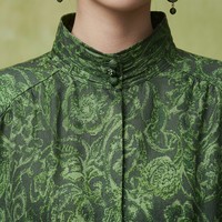 T-shirt en soie Gambiered à manches longues, 100% soie de mûrier, texture unique, doux, héritage culturel immatériel chinois classique