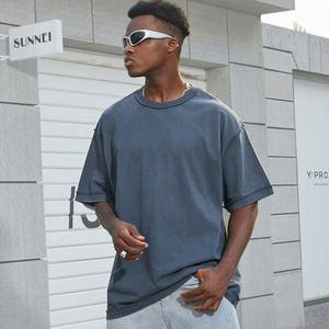 เสื้อยืดผ้าฝ้าย100% ผู้ชาย, เสื้อยืดวินเทจฟอกสีโลโก้ได้ตามต้องการ - Product Image 4