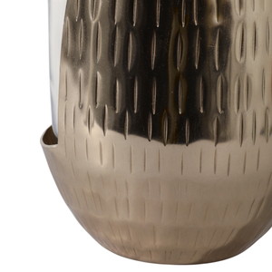 Modern Glass Pillar <b>Hurricane</b> <b>Candle</b> Holder With Metal Base Decorative Home Accent For Living Room Decor <b>Candle</b> Stick - Product Image 5