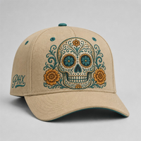 Cappello Snapback con Visiera Curva, Stampa Personalizzata, 5 Pannelli, Stile Trucker, Frontale in Schiuma, Rete Traspirante, Streetwear Urbano West Coast Gothic Chicano, Vendita all'Ingrosso