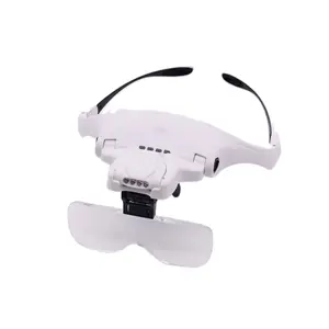 Новые головные очки с USB-зарядкой, светодиодный сенсорный выключатель, дисплей питания, маникюр, ресницы, тату, увеличительное стекло