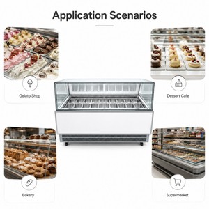 <span class=keywords><strong>Vitrine</strong></span> Réfrigérée Italienne Mini pour Crèmes Glacées et Sucettes Glacées, Ultra Congélateur, à Vendre - Product Image 6