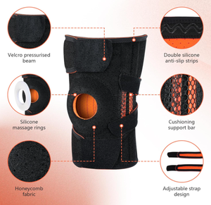 Soutien du genou Compression réglable Genou ouvert <span class=keywords><strong>Patella</strong></span> <span class=keywords><strong>Tendon</strong></span> Support Genouillère Arthrite Douleur, Récupération des blessures, Entraînement, - Product Image 4