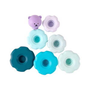 Blocs de construction éducatifs pour la petite enfance, puzzle en silicone, empileur numérique, jouet d'empilage, animaux, nature - Product Image 5