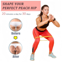 Juego de Bandas de Resistencia TPE con Logotipo Personalizado, Bandas de Entrenamiento para Glúteos y Bandas Elásticas de Fitness para Ejercicio y Yoga