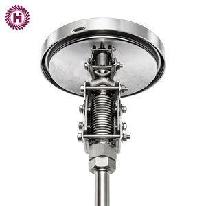 מדחום דיגיטלי תעשייתי עמיד בפני זעזועים, מלא שמן, עשוי כולו מפלדת אל-חלד איכותית של Honno, 1/2 אינץ' NPT, עם לוח מחוגים 4 אינץ', למדידת קיטור ומים, OEM - Product Image 3