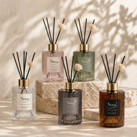 Diffuseur d'ambiance sans flamme NOVA personnalisable en verre premium 150 ml sans BPA, décoration d'intérieur haut de gamme, longue durée (6 mois)