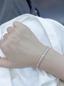 Bracelet tennis en argent sterling S925 et moissanite pour femme, bijou chaîne, cadeau, vente chaude 2026 - Product Image 3