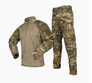 Conjunto de Uniforme Táctico para Entrenamiento al Aire Libre DF ACU para Hombre, Primavera/Otoño, Resistente al Desgaste, Transpirable, Mezcla de Algodón, Cálido, Camuflaje - Product Image 4