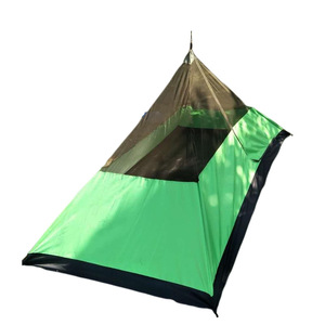 Outdoor Camping <b>Tent</b> <b>Single</b> Layer 1-2 Person Portable Mosquito Insect Protection Green Black Military Color - Product Image 5
