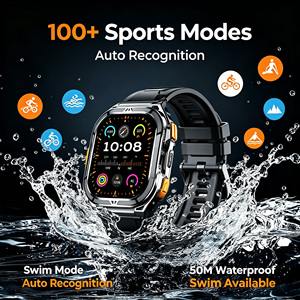 นาฬิกาสมาร์ทวอทช์ฟิตเนสขายส่ง พร้อม GPS สำหรับกีฬากลางแจ้ง หน้าจอ AMOLED รองรับ Android และ iOS วัดอัตราการเต้นของหัวใจ กันน้ำ สำหรับผู้ชาย - Product Image 5