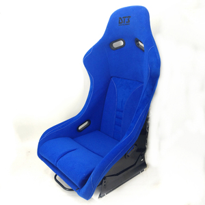 Синее тканевое спортивное сиденье с логотипом под заказ, большого размера, сиденье из стекловолокна с подушкой, сиденье для гонок - Product Image 2