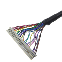 Câble Lvds de connecteur Fix-30 broches 8 bits 30 p personnalisé pour moniteur de capteur d'ordinateur portable asus
