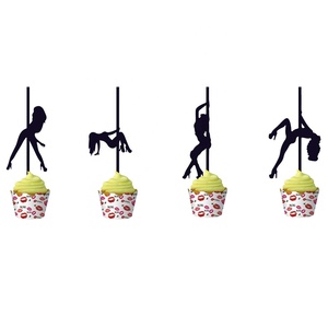 <span class=keywords><strong>Decoraciones</strong></span> <span class=keywords><strong>para</strong></span> Cupcakes <span class=keywords><strong>de</strong></span> Bailarina <span class=keywords><strong>de</strong></span> Pole Dance <span class=keywords><strong>para</strong></span> Despedida <span class=keywords><strong>de</strong></span> Soltera, Adornos <span class=keywords><strong>para</strong></span> Cupcakes <span class=keywords><strong>de</strong></span> Stripper - Product Image 1