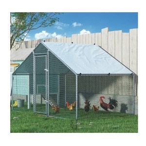 Giardino esterno coniglio anatra correre recinzione gabbia, acciaio zincato cane gatto involucro, metallo pollaio per la vendita - Product Image 4