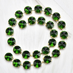 हस्तनिर्मित 12 मिमी गोल उपग्रह राइनस्टान वेल्डिंग क्लैव चेन सीडब्ल्यू क्रिस्टल ट्रिमिंग डिय गहने कपड़े जूते बैग सजावट - Product Image 5