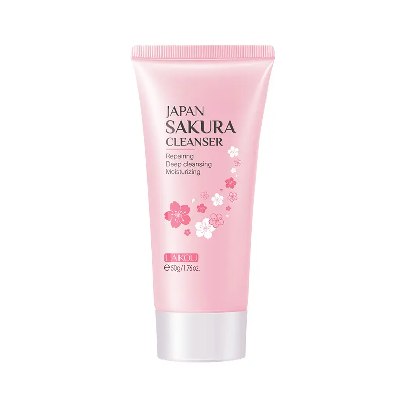 LAIKOU Japanese Sakura Facial Cleanser Moisturize Skin Clean Pores Repair Damaged Skin Resist Aging Hydrating Cleanser