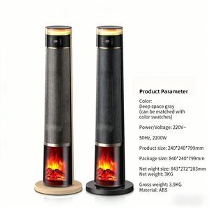 Chauffage PTC à commande numérique, ventilateur oscillant à 360 degrés, thermostat réglable, efficacité énergétique A++, 1100W/2200W, 400-499 - Product Image 6