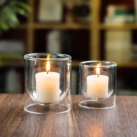 Produits en gros : Supports et récipients pour bougies parfumées en verre borosilicate à double paroi, résistants à la chaleur et sans BPA