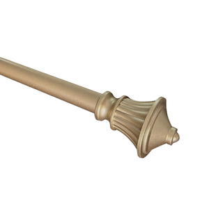 Decorative <strong>Curtain</strong> Rod Finials Luxury Gold Window Treatment <strong>End</strong> Caps Vintage Brass <strong>Curtain</strong> <strong>Pole</strong> Heads for 19/25/28mm Rods - Product Image 2