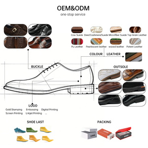 Chaussures de mariage et d'affaires pour hommes, personnalisées OEM, rétro, bicolores, en cuir de vachette, imperméables, confortables, à lacets, dégradé jaune-noir - Product Image 4