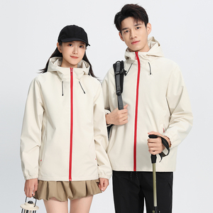 Unisex Waterproof With Stand Collar And Zipper Design Custom Logo Mens Polyester Sports <b>Coat</b> For Spring Autumn - Product Image 1