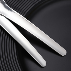 Cuillère et fourchette plates en acier inoxydable 316, cuillère à riz/soupe à long manche intégrée, fourchette à salade créative, ensemble de vaisselle pour la maison - Product Image 4