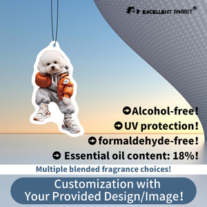 Deodorante per Auto a Forma di Cane, Profumatore Sospeso, Fragranza Composta, 18% Olio Essenziale, Anti-Sbiadimento, Rimozione Odori, OEM ODM - Product Image 1