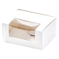 Boîte à gâteau de mariage en carton blanc personnalisée en gros avec fenêtre, emballage de boulangerie haut de gamme