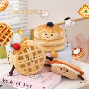 Đồ chơi nhồi bông mềm mại hình thức ăn sáng thạch dành cho trẻ em: xúc xích, bánh cuộn quế, bánh trứng chanh, gấu - thiết kế sáng tạo, chất liệu bông PP - Product Image 3