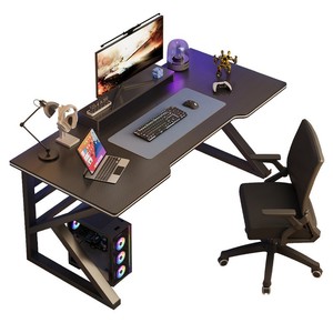 Mesa de carreras de juegos negra de alta calidad, escritorio de deportes electrónicos para jóvenes y sala de juegos, mesa de oficina para computadora - Product Image 1