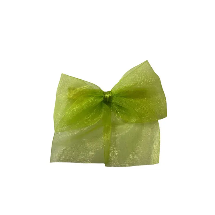 Huỳnh quang màu xanh lá cây Polyester Organza Ribbon Bow với Châu Âu Twist ban nhạc cho Bánh Mì Bánh TOMMY-Shop sô cô la kẹo Nut thực phẩm