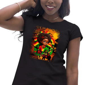 Vente en gros Petite Fille <span class=keywords><strong>Histoire</strong></span> des Noirs Impression DTF Transfert de chaleur pour vêtement - Product Image 4